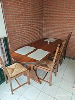 Massief eiken tafel, Huis en Inrichting, Tafels | Eettafels, Gebruikt, Eikenhout, 200 cm of meer, 50 tot 100 cm
