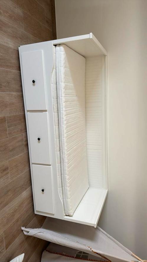 IKEA, wit, 3 schuiven, 80x200cm, Huis en Inrichting, Slaapkamer | Slaapbanken, Gebruikt, Wit, Ophalen
