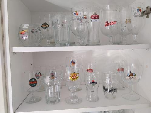 Bierglazen, meer dan 43 stuks, Verzamelen, Glas en Drinkglazen, Gebruikt, Bierglas, Verzenden