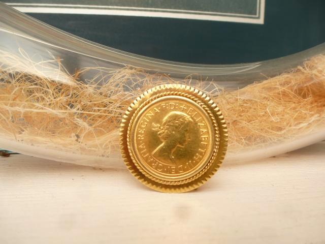 Pièce d'or, Handtassen en Accessoires, Antieke sieraden, Broche, Goud, Ophalen