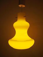 Space Age gele opaline hanglamp, 1970s, Ophalen, Gebruikt, Glas, Space Age