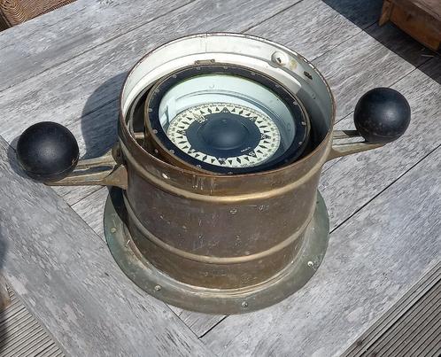 Zeer groot Engels scheepskompas, Verzamelen, Scheepvaart, Zo goed als nieuw, Gebruiksvoorwerp, Motorboot of Zeilboot, Ophalen