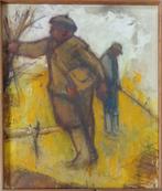 ADAMS / FORELLENVISSERS / OLIEVERF DOEK / 72x62cm KADER SIG, Antiek en Kunst, Kunst | Schilderijen | Modern, Ophalen