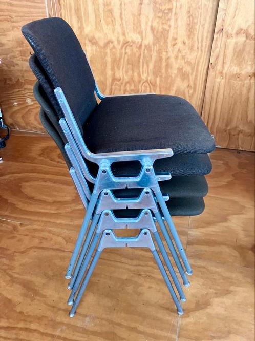 Designstoelen Piretti voor Castelli vintage, Huis en Inrichting, Stoelen, Gebruikt, Vier, Overige materialen, Bruin, Ophalen