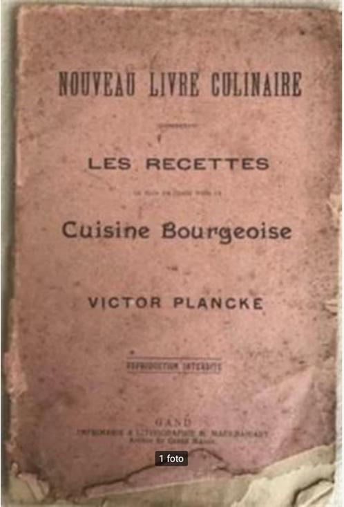 Nouveau livre culinaire, Victor Plancke, Oud kookboekje, Livres, Livres de cuisine, Enlèvement