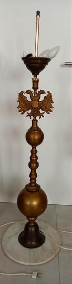 Grote bronzen lamp op marmeren voet. 125cm, Ophalen of Verzenden