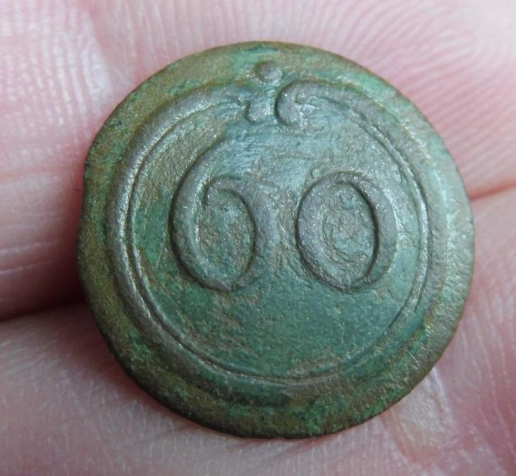 Franse knoop Napoleon 60e Regiment d'Infanterie CASTRICUM, Verzamelen, Militaria | Algemeen, Landmacht, Hulzen of Bodemvondsten