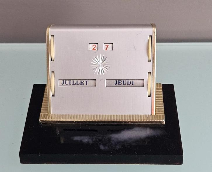 Vintage eeuwigdurende kalender uit de jaren 60, Diversen, Kalenders, Gebruikt, Dagkalender, Ophalen of Verzenden