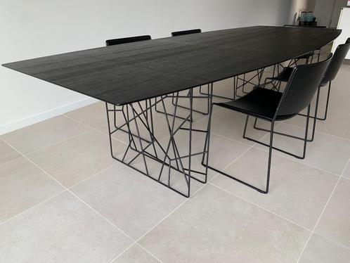 Eettafel + eetkamerstoelen, Huis en Inrichting, Tafels | Eettafels, Zo goed als nieuw, 100 tot 150 cm, 200 cm of meer, Vijf personen of meer