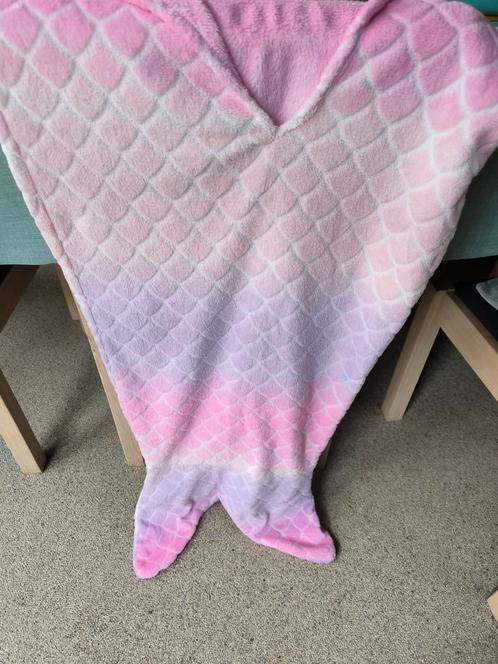Plaid/slaapzak/voetenwarmer zeemeerminnenstaart volwassenen, Huis en Inrichting, Woonaccessoires | Plaids en Woondekens, Zo goed als nieuw