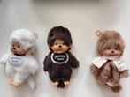 Monchhichi 14 cm zwart wit bruin, Ophalen of Verzenden