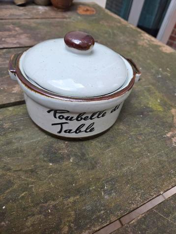 Poubelle de table en poterie., Enlèvement ou Envoi, Comme neuf, Poterie, Autres types