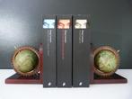 Vintage boekensteunen met wereldbol, Antiek en Kunst, Ophalen of Verzenden