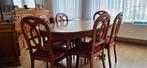 Te koop eetkamer set (KERSELAAR - Vintage), Huis en Inrichting, Ophalen, Gebruikt, Kerselaar, 6 tot 8 stoelen