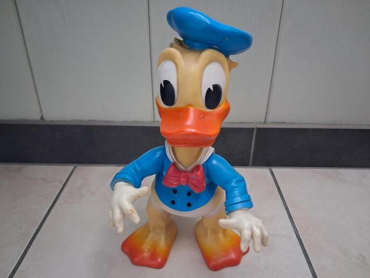 Vintage Donald Duck pieperpop, Collections, Disney, Comme neuf, Statue ou Figurine, Donald Duck, Enlèvement ou Envoi