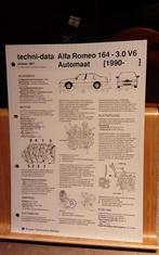 Alfa romeo 164 3.0 v6 auto 1990- technische fiche, Boeken, Auto's | Folders en Tijdschriften, Alfa Romeo, Ophalen of Verzenden