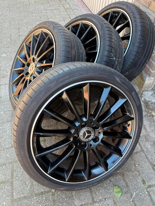 19inch mercedes velgen amg met zomerbanden origineel, Auto-onderdelen, Banden en Velgen, Banden en Velgen, Zomerbanden, Ophalen