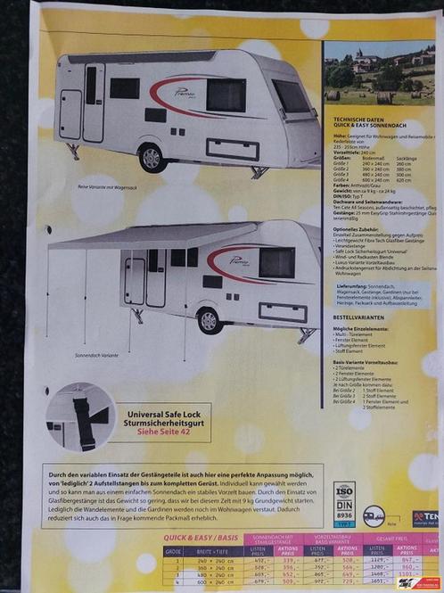 zakluifel  Quick & Easy   600cm., Caravanes & Camping, Caravanes Accessoires, Neuf, Enlèvement ou Envoi