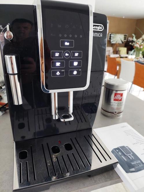 Delonghi Dinamica koffiemachine met bonen + garantie!, Elektronische apparatuur, Koffiezetapparaten, Zo goed als nieuw, Gemalen koffie
