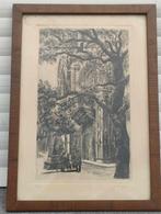 Eau forte signe jos delfosse, Antiek en Kunst, Kunst | Etsen en Gravures, Ophalen of Verzenden