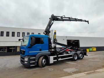 MAN TGS 26.320 Container Marrel + HIAB166 E-5 (bj 2013) beschikbaar voor biedingen