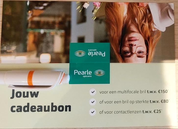 Cadeaubon pearle, Tickets en Kaartjes, Kortingen en Cadeaubonnen, Cadeaubon