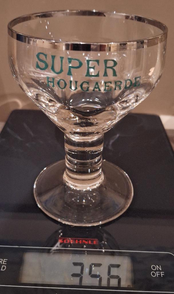 Bierglas, vorm Orval Trappist. Super Hougaerde, donkergroen., Collections, Marques de bière, Comme neuf, Verre ou Verres, Autres marques