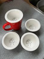 4 filtres à thé, s'adaptent à la plupart des tasses, Enlèvement ou Envoi, Neuf, Céramique, Uni