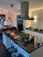 STIJLVOLLE HOOGGLANS KEUKEN MET KOOKEILAND, Wit, Graniet of Steen, Dubbelwandige keuken, Ophalen of Verzenden