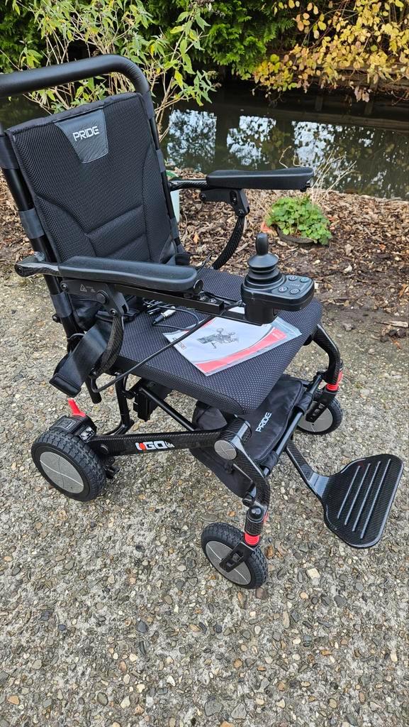 Pride I-Go Lite Carbon, lichtgewicht elektrische rolstoel, Diversen, Rolstoelen, Zo goed als nieuw, Elektrische rolstoel, Inklapbaar