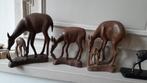 3 Afrikaanse beelden antilope -hertachtige Congo '60, Ophalen