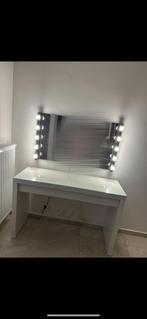 Make-uptafel met spiegel en lampen, Ophalen, Zo goed als nieuw