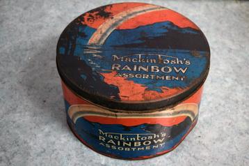 oude Mackintosh rainbow 1930 snoep blikken doos beschikbaar voor biedingen