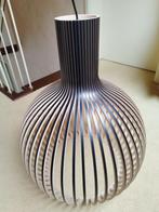 Luster in walnoot- hout. Dimbaar, gezellig licht, Ophalen, Hout