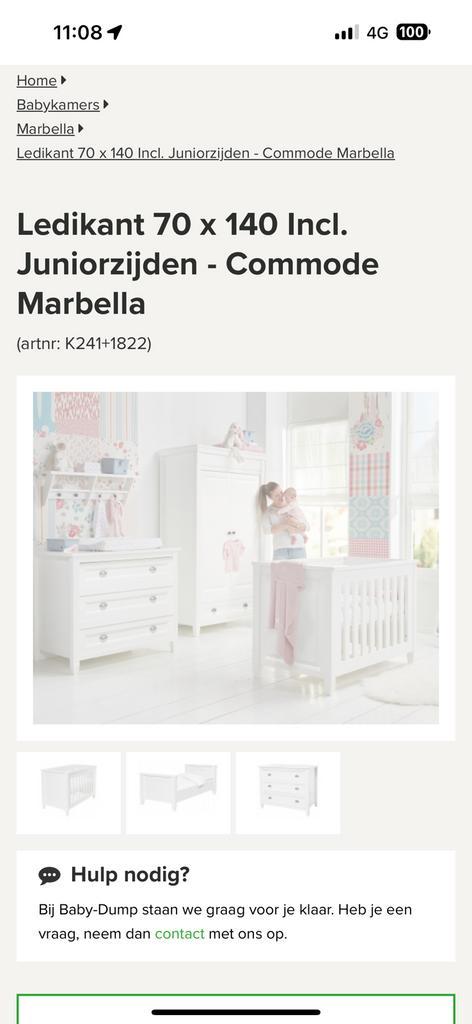 Complete babykamer TWF Marbella VAN BABYDUMP, Kinderen en Baby's, Babyparken, Ophalen of Verzenden