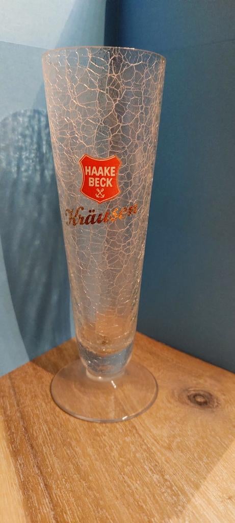 Craquelé  Krausen   Haake  Beck .  0,20 L, Ophalen of Verzenden, Zo goed als nieuw, Glas of Glazen, Overige merken