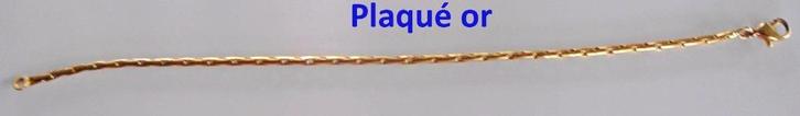 Bracelet de maille serpent originale plaqué or, NEUF, 19 cm, Bijoux, Sacs & Beauté, Bracelets, Neuf, Autres matériaux, Or, Enlèvement ou Envoi