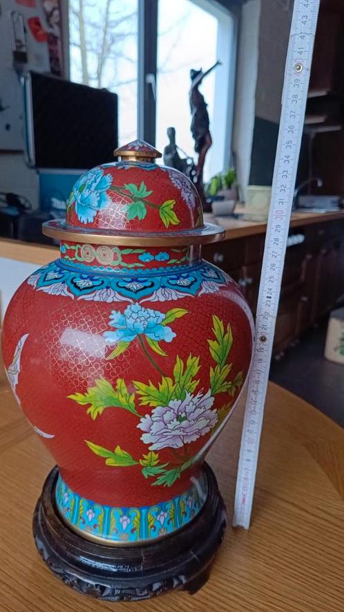 Chinese potiche met floraal decor en paradijsvogels, Antiek en Kunst, Antiek | Vazen, Ophalen