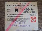 Voetbalticket Anderlecht, Ophalen of Verzenden, Gebruikt
