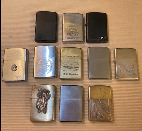 11 zippo's van goede tot uitstekende staat, Verzamelen, Rookartikelen, Aanstekers en Luciferdoosjes, Gebruikt, Ophalen