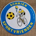 Oude sticker: Sportvrienden Schriek, Verzamelen, Ophalen of Verzenden, Gebruikt, Bedrijf of Vereniging