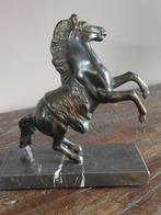 Vintage bronzen paardensport opfok paard sculptuur, Antiek en Kunst, Ophalen of Verzenden, Brons
