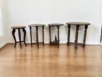 vintage houten pied de stal / bijzettafel / plantentafel, Antiek en Kunst, Ophalen of Verzenden