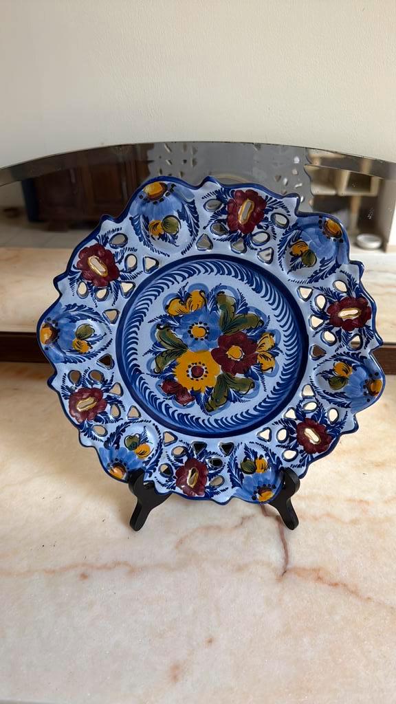 Portugese Majólica wandschotel bloemen ’65, Antiek en Kunst, Antiek | Wandborden en Tegels, Ophalen