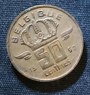 Misslag: 50 cent 1962 FR (1/8 medailleslag) - Boudewijn I beschikbaar voor biedingen