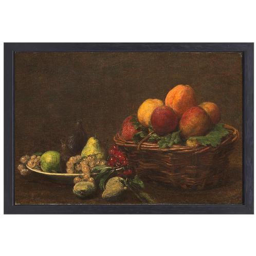 Stilleven met fruit - Henri Fantin-Latour canvas + baklijst, Huis en Inrichting, Woonaccessoires | Schilderijen, Tekeningen en Foto's