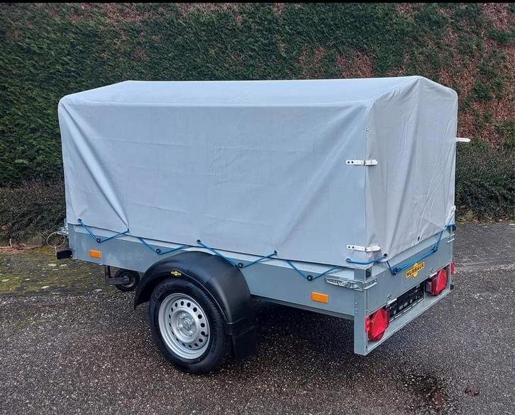 Aanhanger Enkelasser Aanhangwagen met huif.Humbaur Steely., Auto diversen, Aanhangers en Bagagewagens, Zo goed als nieuw, Ophalen