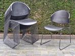 Stoelen 8 stuks, Ophalen, Gebruikt, Zwart, Metaal