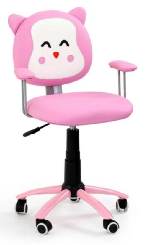 Verstelbare Roze kinderstoel, kinderbureaustoel Kitty NIEUW, Maison & Meubles, Chaises de bureau, Neuf, Chaise de bureau, Rose