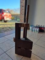 Antieke houten timmermans bankschroef, Tuin en Terras, Tuinhaarden, Ophalen, Gebruikt